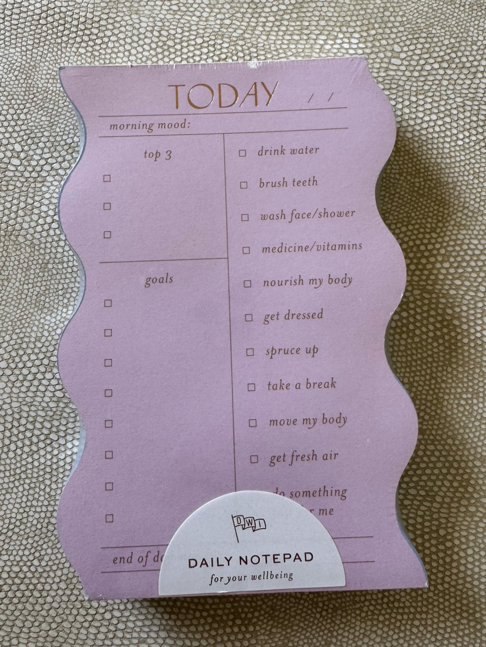 Designworks Ink Wavy Daily Notepad NWT